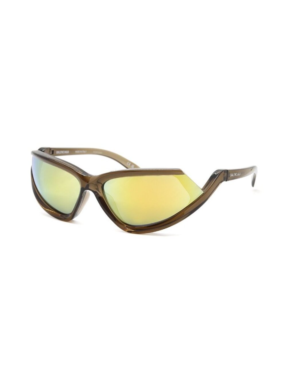 NEW BALENCIAGA SUNGLASSES BB0289S 003 UNISEX GEOMETRIC BROWN/YELLOW EYEWEAR